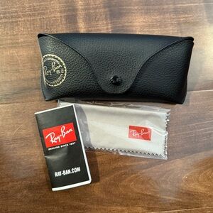 Ray-Ban eyeglass case and cleaning cloth